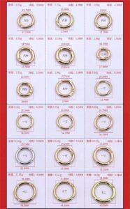 zinc alloy round carabiner clip