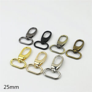 25mm zinc alloy swivel hook bag strap keychain