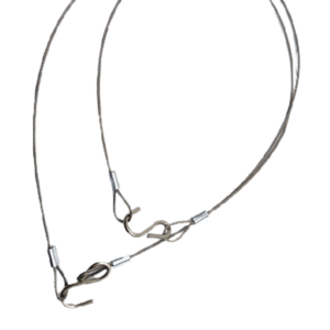 stainless steel safety cable sling with coated carabiner